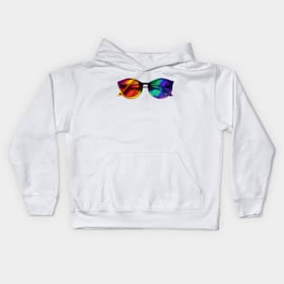 Rainbow glasses Kids Hoodie